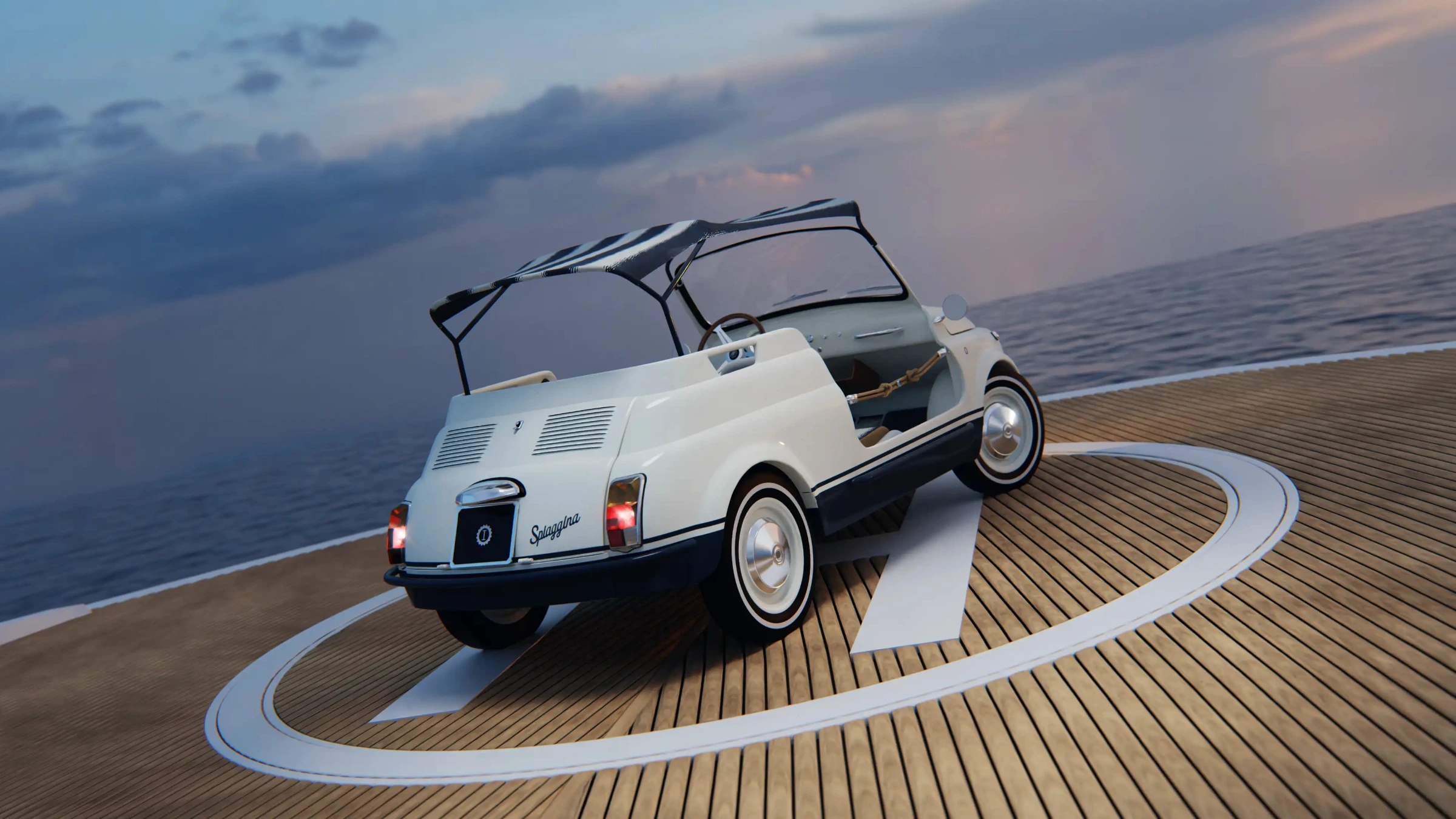 Fiat 500 Jolly Goes Full Superyacht